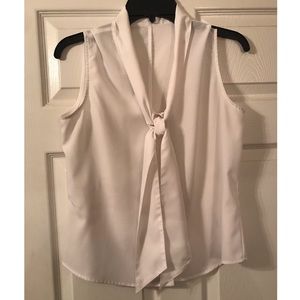 Calvin Klein sleeveless tie neck top